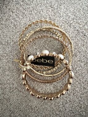 bebe Gold-Tone Bracelet Bangles